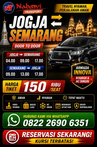 Travel Jogja Semarang door to door menuju Tembalang